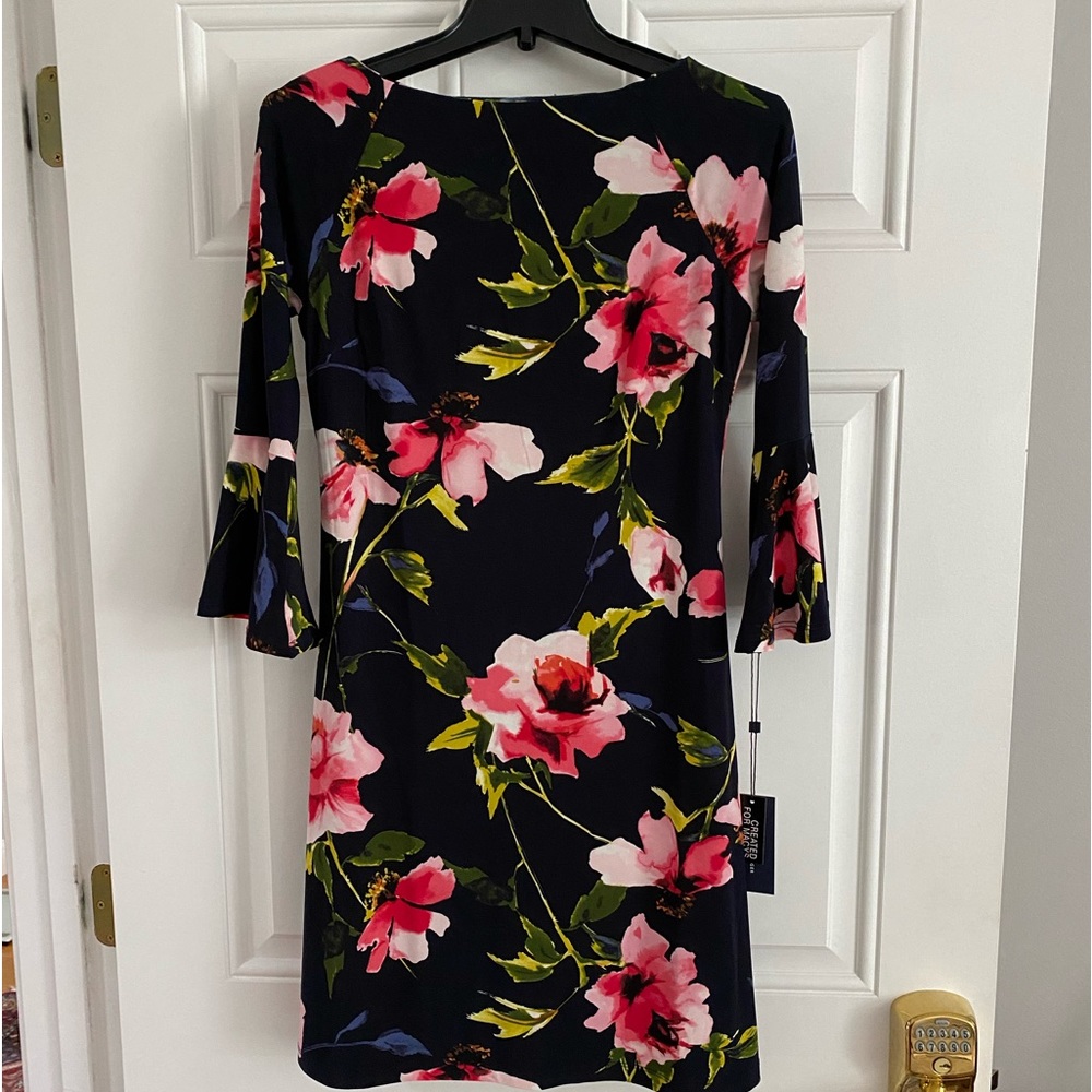 Tommy Hilfiger  dress with 3/4 trumpet sleeves.